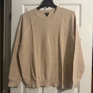 NWT J. Crew XL lightweight knit sweater 100% cotton, light tan